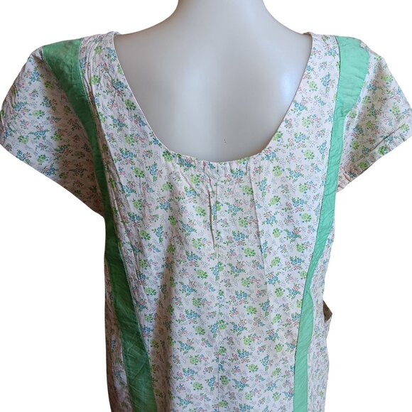 1OF1 Vintage 30's Depression House Dress Floral Print Cotton Handmade Chore Wife - Picture 5 of 9
